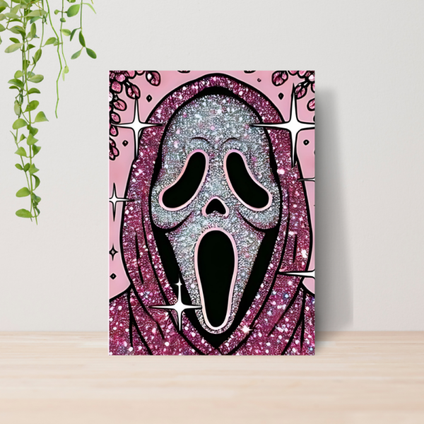 Quadro Ghost Face Panico Terror A4 | Placa MDF 19