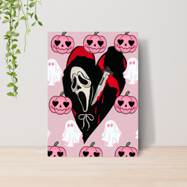 Quadro Ghost Face Panico Terror A4 | Placa MDF 02