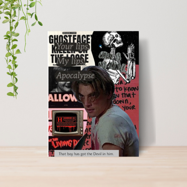 Quadro Ghost Face Panico Terror A4 | Placa MDF 06