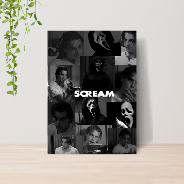 Quadro Ghost Face Panico Terror A4 | Placa MDF 07