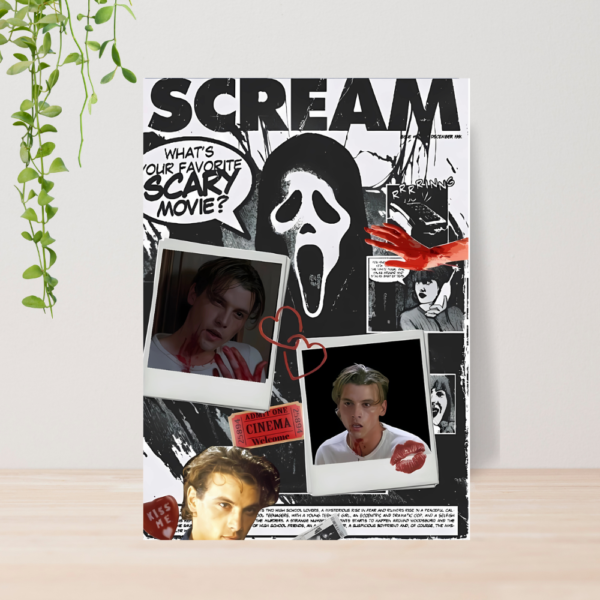 Quadro Ghost Face Panico Terror A4 | Placa MDF 09