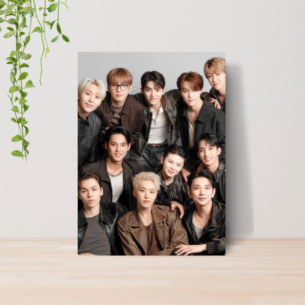 Quadro Seventeen Kpop Boy Group A4 | Placa MDF 01