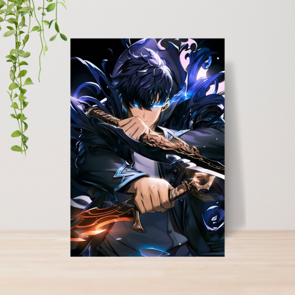 Quadro Solo Leveling Anime A4 | Placa MDF 15