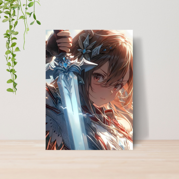 Quadro Sword Art Online SAO Anime A4 | Placa MDF 15