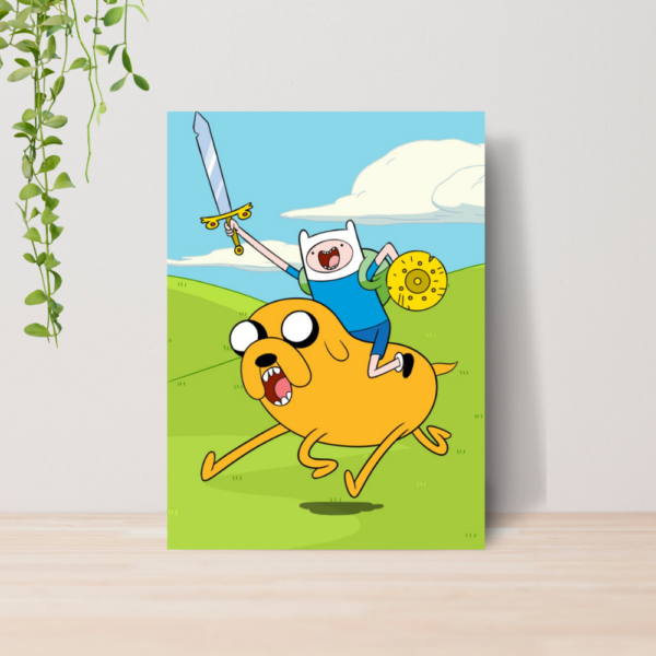 Quadro Decorativo Hora De Aventura Desenho A4 MDF 01