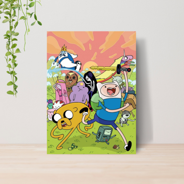 Quadro Decorativo Hora De Aventura Desenho A4 MDF 02