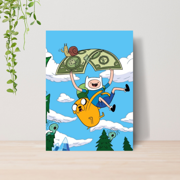 Quadro Decorativo Hora De Aventura Desenho A4 MDF 06