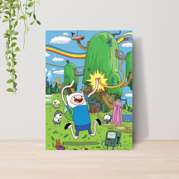 Quadro Decorativo Hora De Aventura Desenho A4 MDF 08
