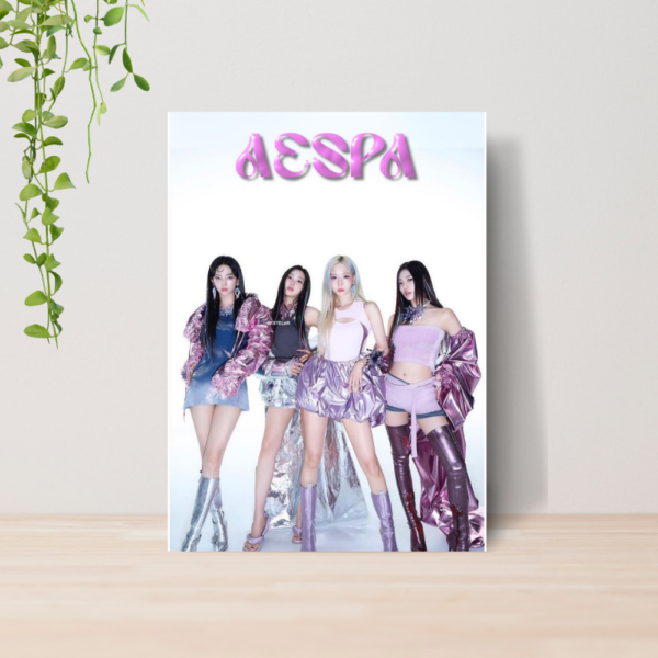 Quadro Aespa Kpop Girl Group A4 | Placa MDF 08