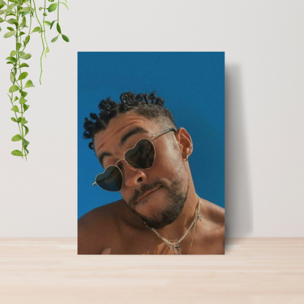 Quadro Bad Bunny Reggaeton Trap Music A4 | Placa MDF 02
