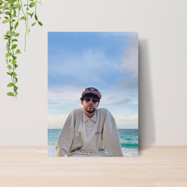 Quadro Bad Bunny Reggaeton Trap Music A4 | Placa MDF 05