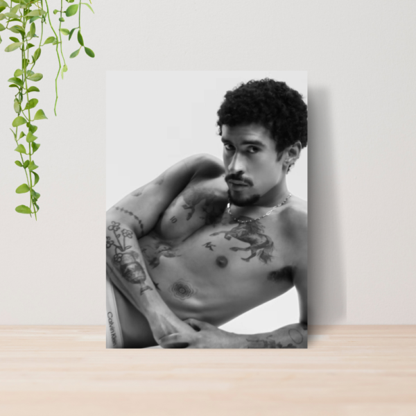 Quadro Bad Bunny Reggaeton Trap Music A4 | Placa MDF 08
