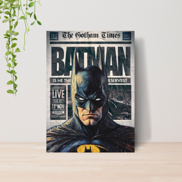 Quadro Batman DC Comics Heroi A4 | Placa MDF 02