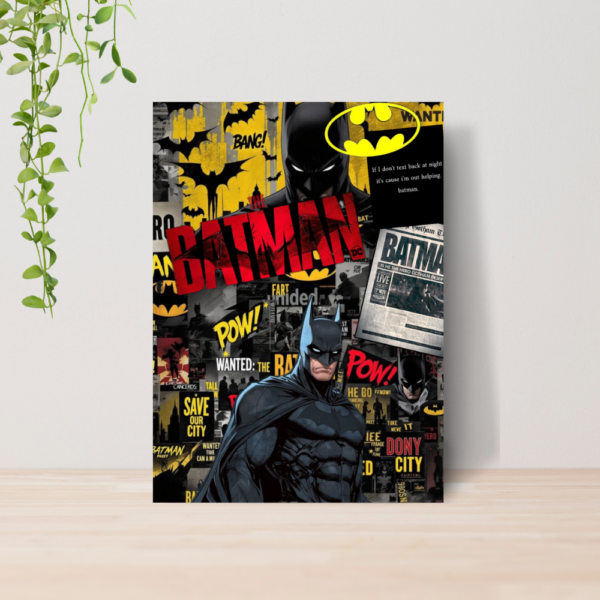 Quadro Batman DC Comics Heroi A4 | Placa MDF 05