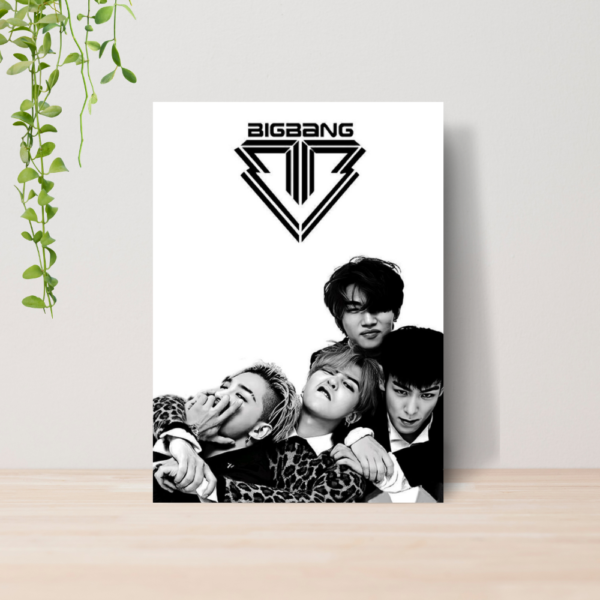 Quadro Big Bang Kpop Boy Band A4 | Placa MDF 01