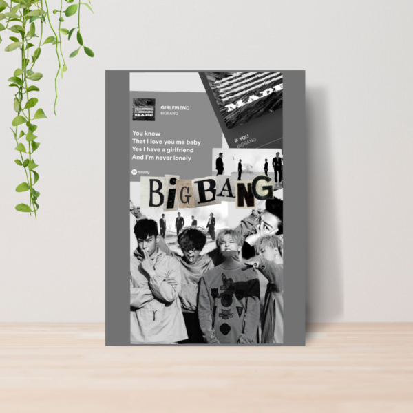 Quadro Big Bang Kpop Boy Band A4 | Placa MDF 06