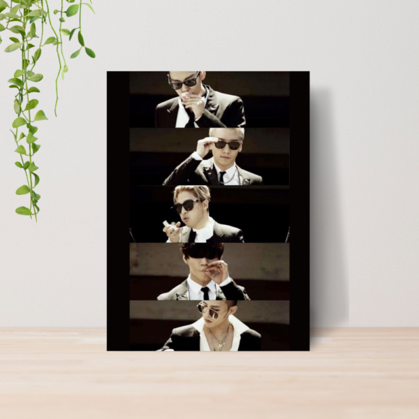 Quadro Big Bang Kpop Boy Band A4 | Placa MDF 07