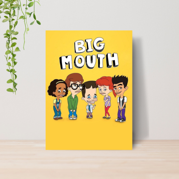 Quadro Decorativo Big Mouth Serie Animada A4 MDF 01