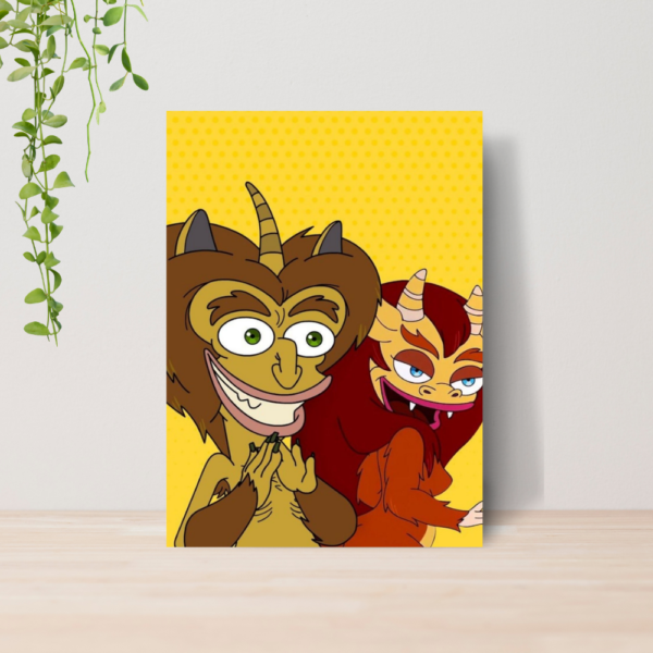 Quadro Decorativo Big Mouth Serie Animada A4 MDF 03