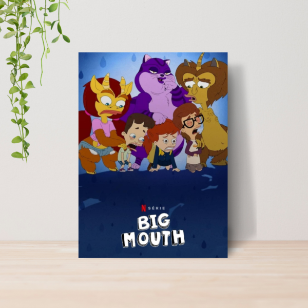 Quadro Decorativo Big Mouth Serie Animada A4 MDF 04