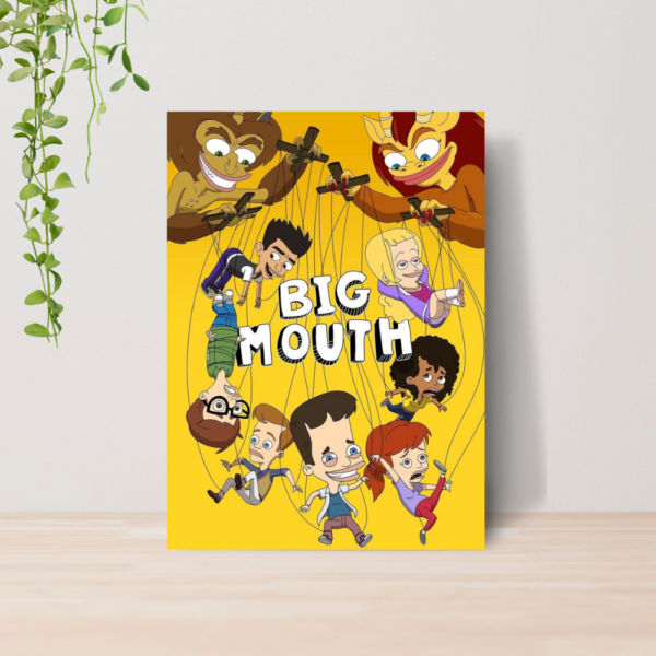 Quadro Decorativo Big Mouth Serie Animada A4 MDF 05