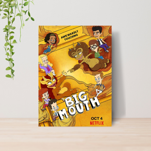 Quadro Decorativo Big Mouth Serie Animada A4 MDF 07