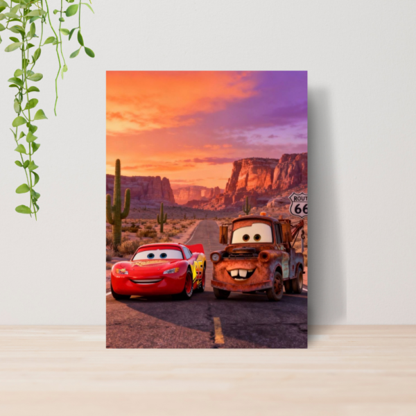 Quadro Decorativo Carros McQueen Filme Infantil A4 MDF 04