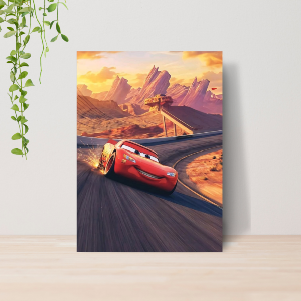 Quadro Decorativo Carros McQueen Filme Infantil A4 MDF 05