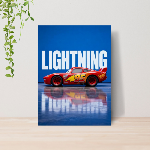 Quadro Decorativo Carros McQueen Filme Infantil A4 MDF 06
