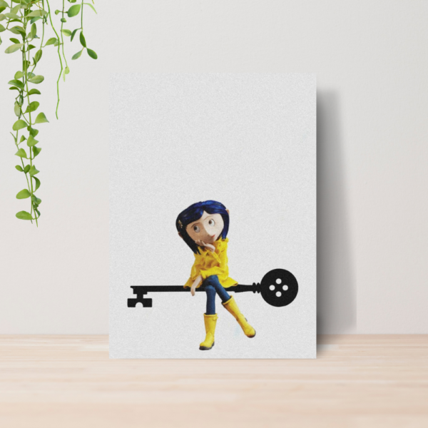 Quadro Decorativo Coraline Filme Tim Burton A4 MDF 01