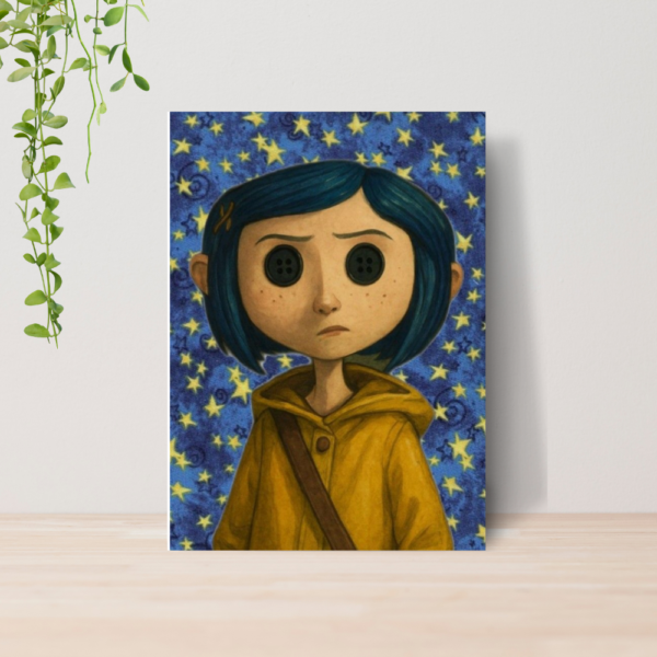 Quadro Decorativo Coraline Filme Tim Burton A4 MDF 04
