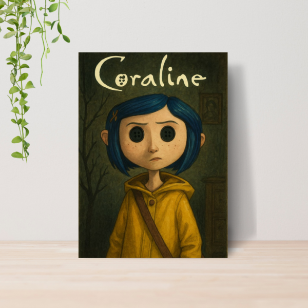 Quadro Decorativo Coraline Filme Tim Burton A4 MDF 05
