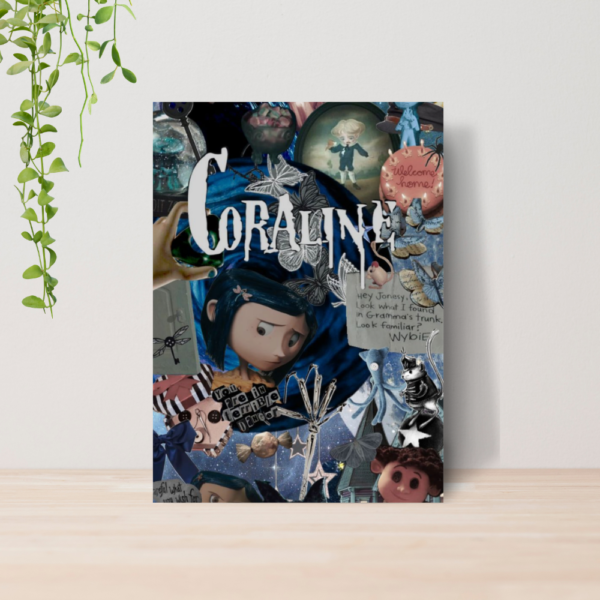 Quadro Decorativo Coraline Filme Tim Burton A4 MDF 06