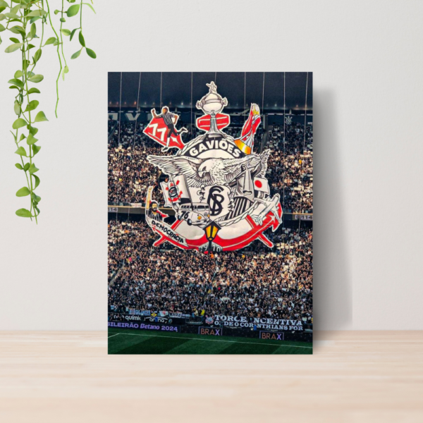 Quadro Decorativo Corinthians Time Futebol Escudo A4 MDF 07