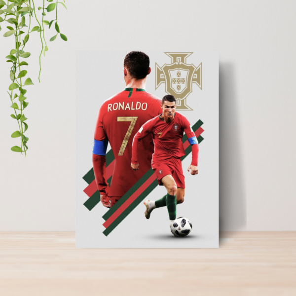 Quadro Decorativo Cristiano Ronaldo CR7 Futebol A4 MDF 06