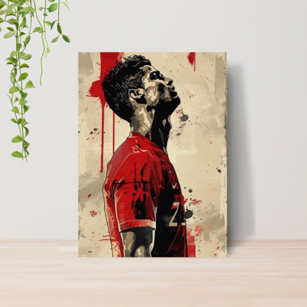 Quadro Decorativo Cristiano Ronaldo CR7 Futebol A4 MDF 05