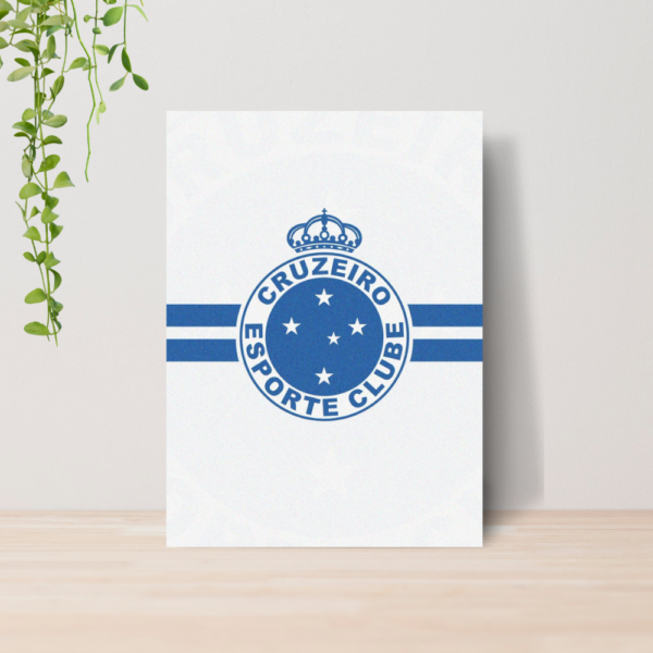 Quadro Decorativo Cruzeiro Time Futebol Escudo A4 MDF 04