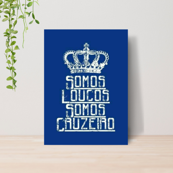 Quadro Decorativo Cruzeiro Time Futebol Escudo A4 MDF 05