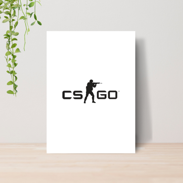 Quadro Decorativo CS GO Counter Strike Jogo A4 MDF 10