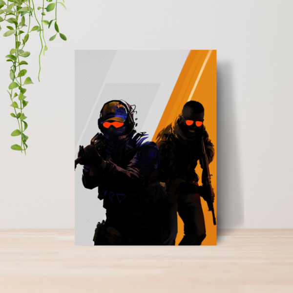 Quadro Decorativo CS GO Counter Strike Jogo A4 MDF 13