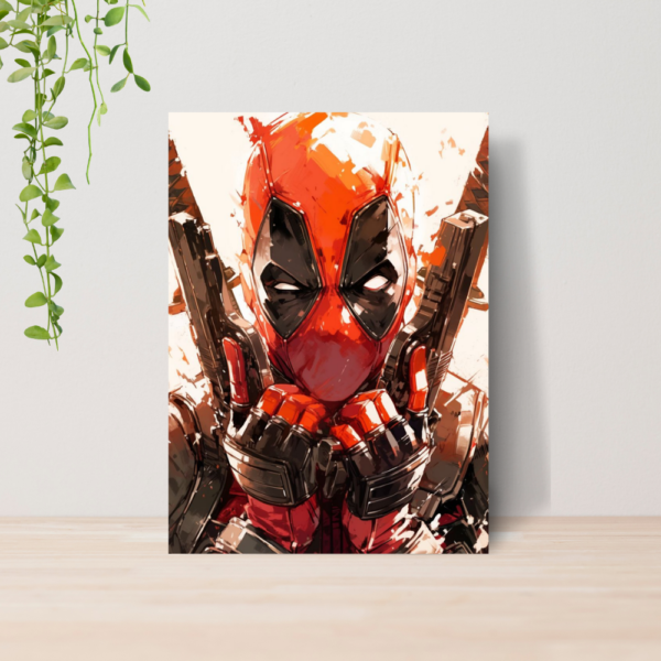 Quadro Decorativo Deadpool Marvel Filme Geek Nerd A4 MDF 10