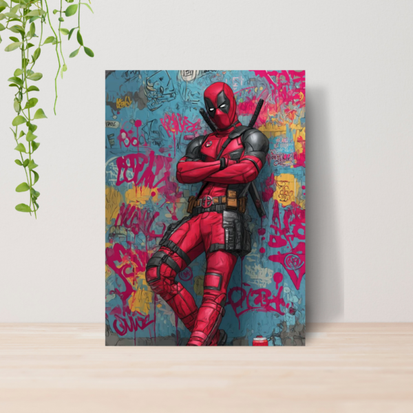 Quadro Decorativo Deadpool Marvel Filme Geek Nerd A4 MDF 06