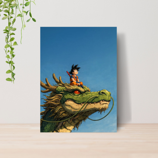 Quadro Decorativo Dragon Ball Z Goku Anime Manga A4 MDF 01