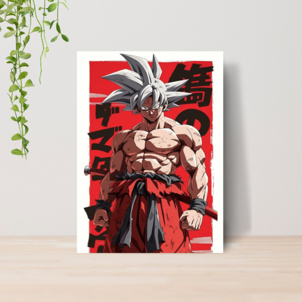 Quadro Decorativo Dragon Ball Z Goku Anime Manga A4 MDF 04