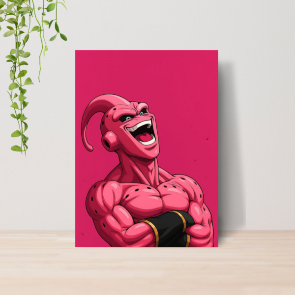 Quadro Decorativo Dragon Ball Z Majin Boo Anime A4 MDF 04