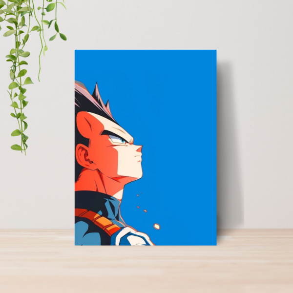 Quadro Decorativo Dragon Ball Z Vegeta Anime A4 MDF 02
