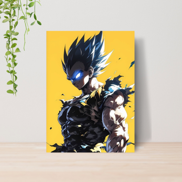 Quadro Decorativo Dragon Ball Z Vegeta Anime A4 MDF 04