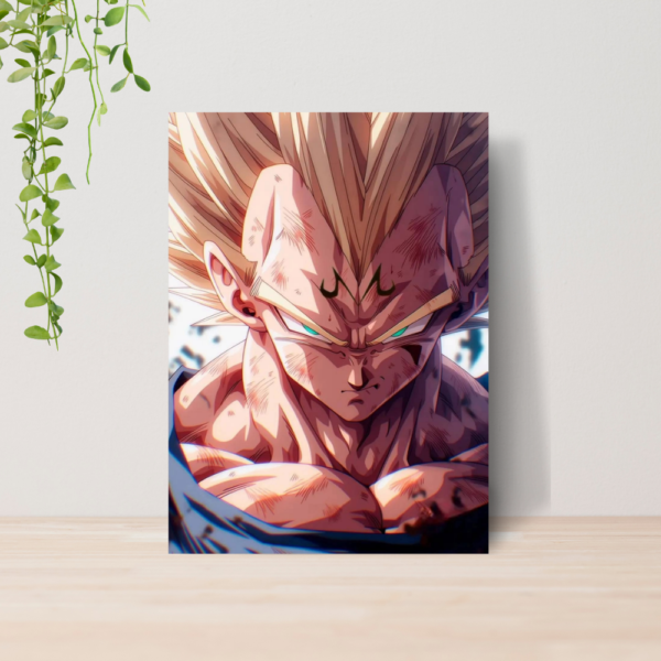Quadro Decorativo Dragon Ball Z Vegeta Anime A4 MDF 05