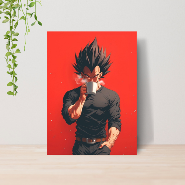 Quadro Decorativo Dragon Ball Z Vegeta Anime A4 MDF 07