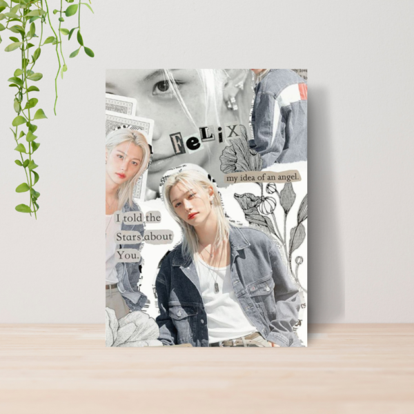 Quadro Felix Stray Kids Kpop A4 | Placa MDF 01